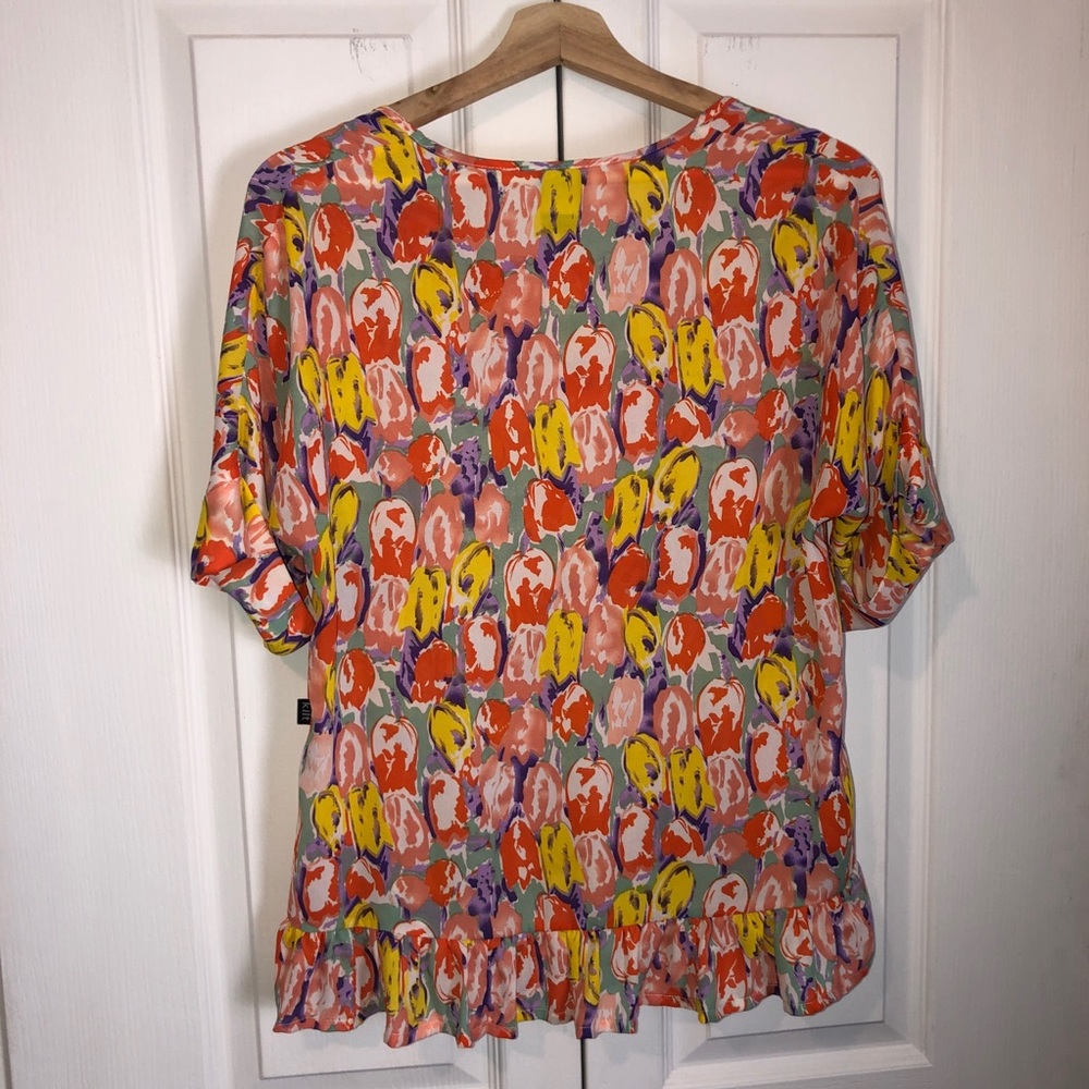 Floral Semi Sheer Blouse